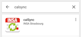 Capture de calSync dans Google Play